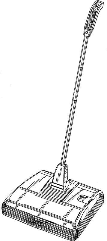 Picture Of Patent Illustration Of A Carpet Sweeper